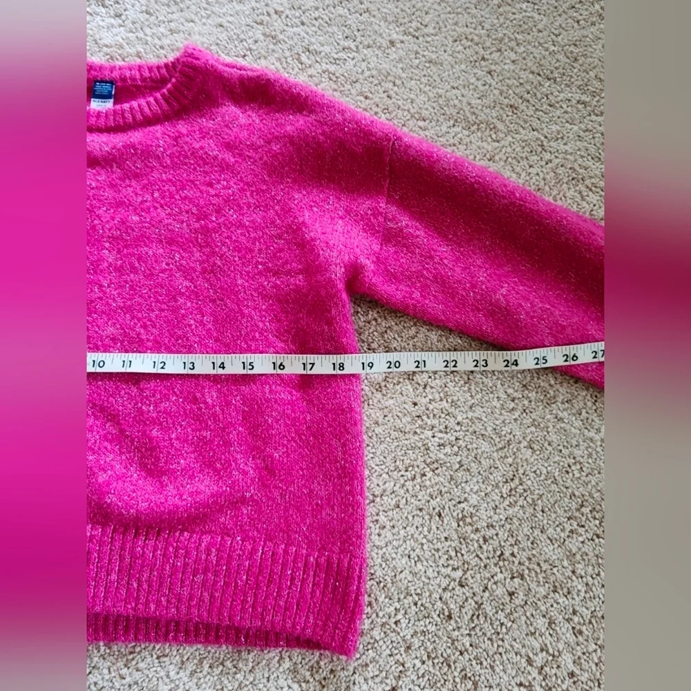 Old Navy Girls 14/16 Pink Sparkle Sweater